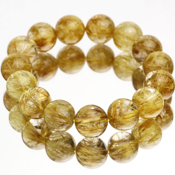 Vòng tay phong thủy thạch anh tóc vàng 4A (5036) Vòng tay phong thủy thạch anh tóc vàng 4A (5036)