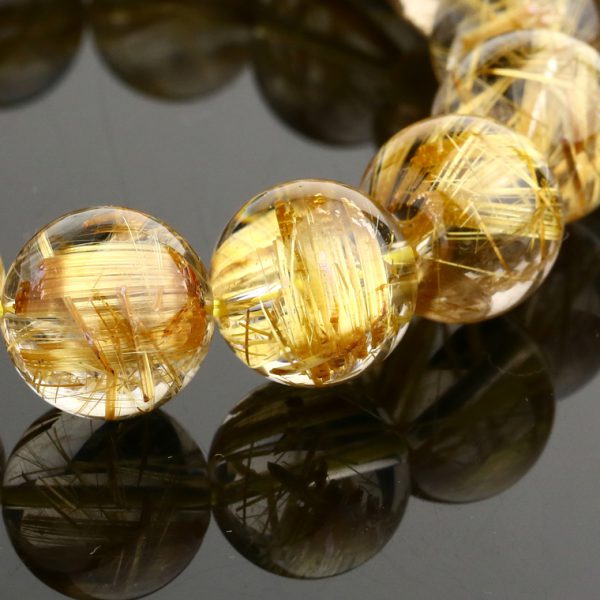 Vòng tay phong thủy thạch anh tóc vàng 5A (3458) Vòng tay phong thủy thạch anh tóc vàng 5A (3458)